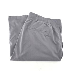 Under Armour Mens Showdown Golf Pants Gray Flat Front Trousers 40/31.5